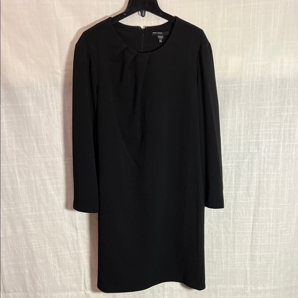 BOGO! Maggy London Elegant Black Long Sleeve Shift Dress